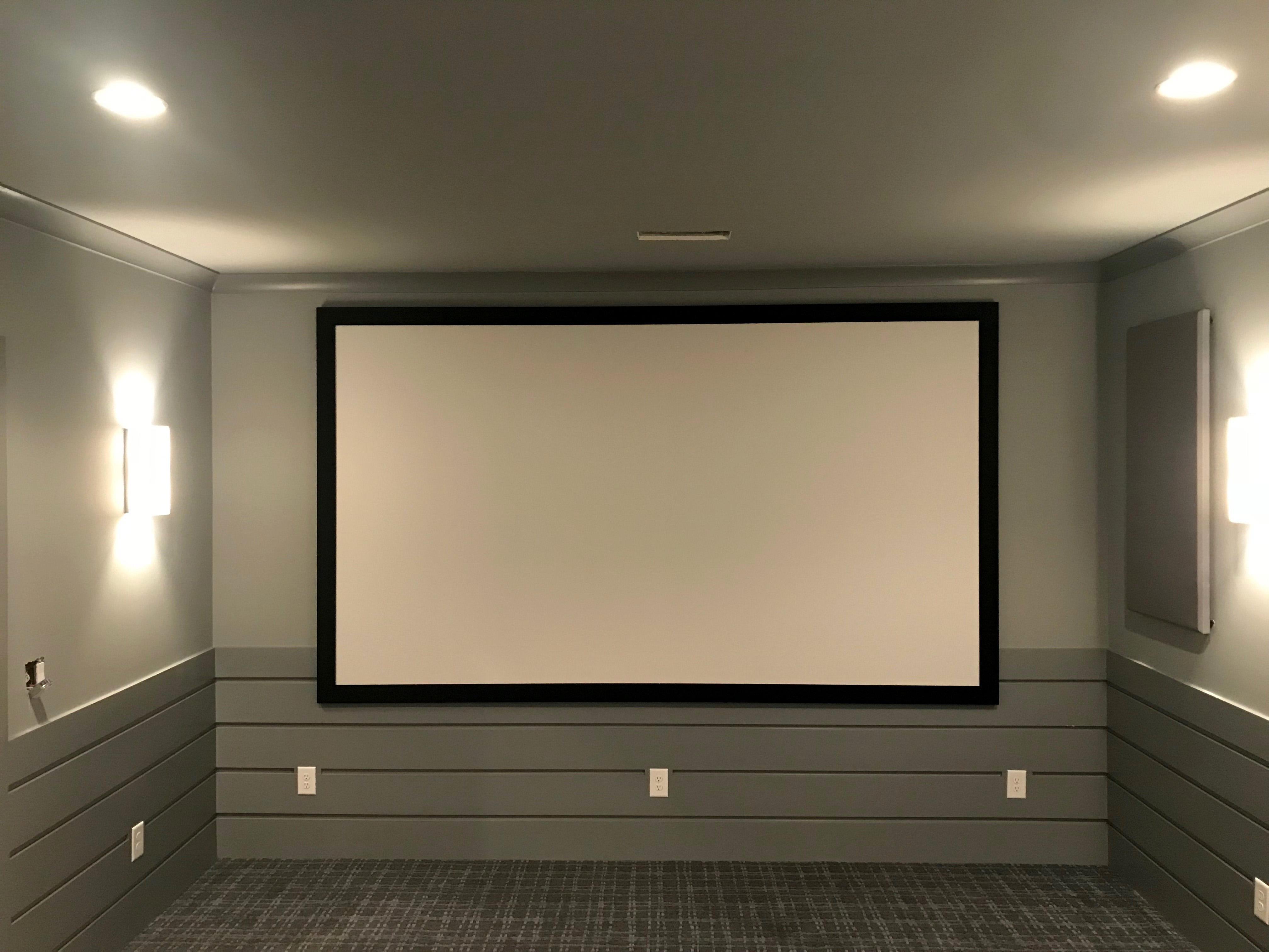 Basement Home Theater Build & Living Room Media Wall